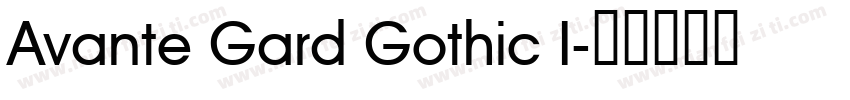 Avante Gard Gothic I字体转换
